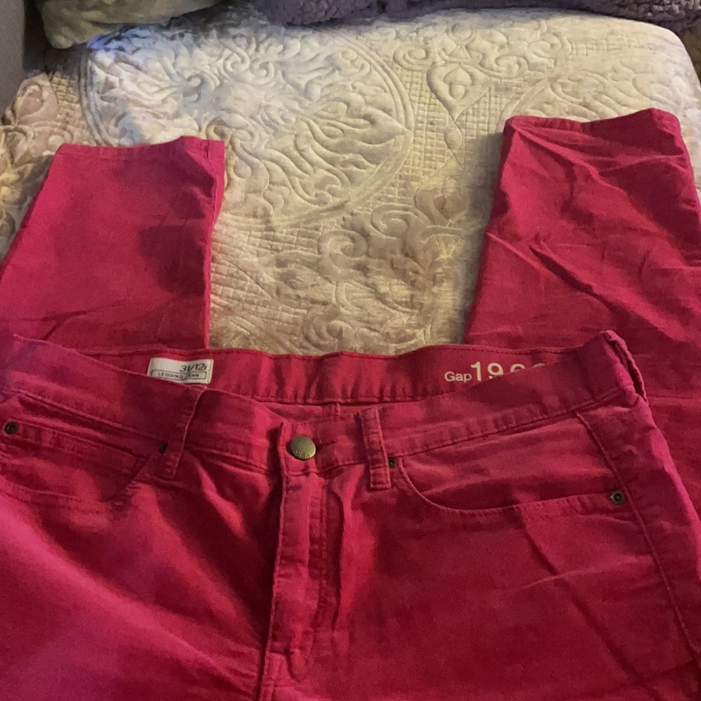 Gap Hot pink corduroy pants sz 31 12r perfect - Picture 5 of 5